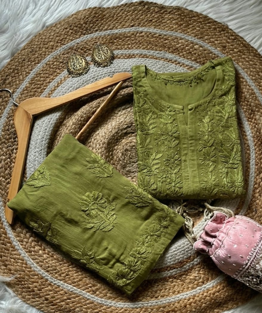 Modal Cotton Kurta Bottom Set