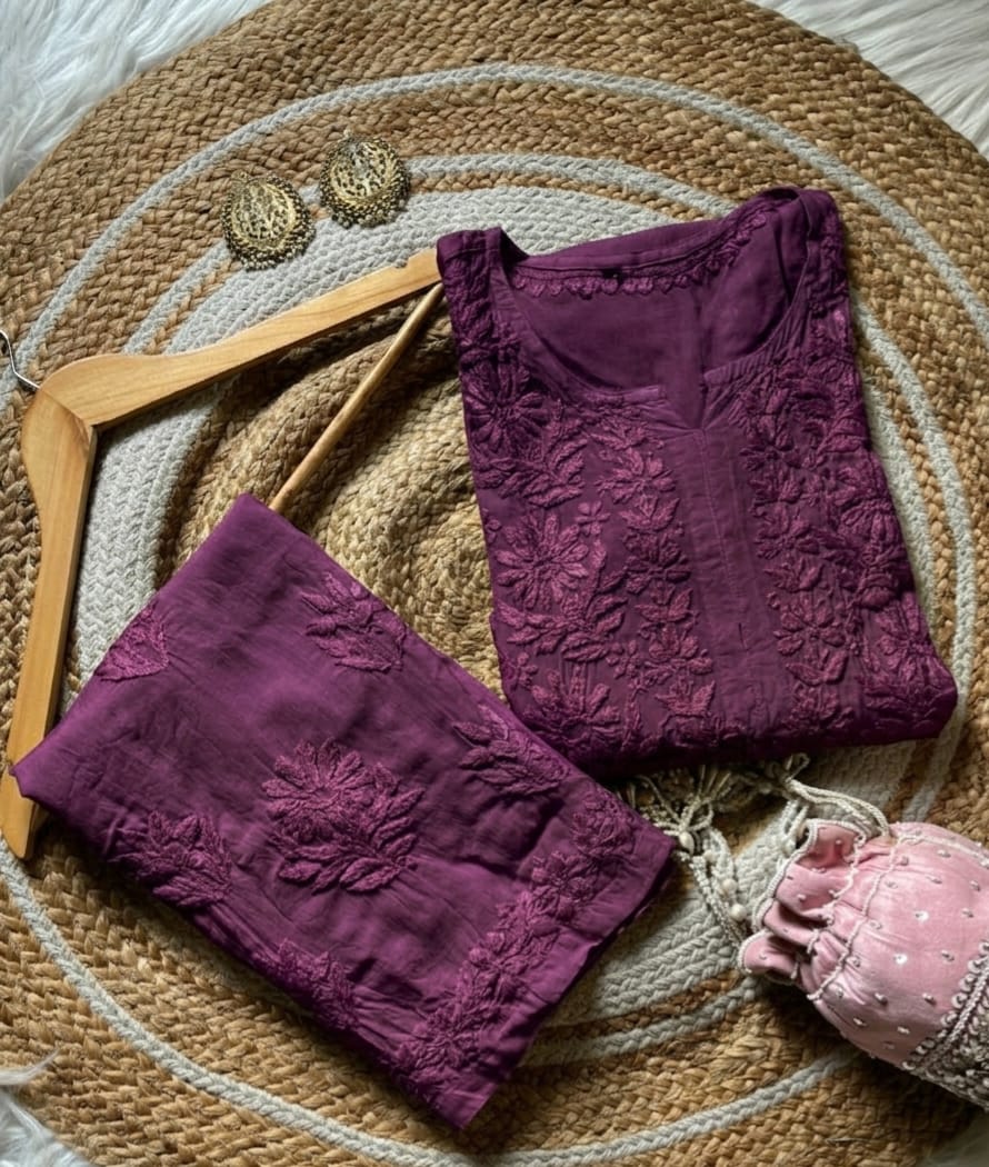 Modal Cotton Kurta Bottom Set