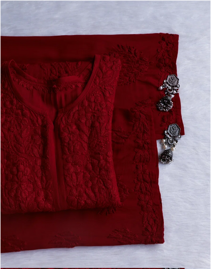 Nyra Modal cotton chikankari Co-ord set