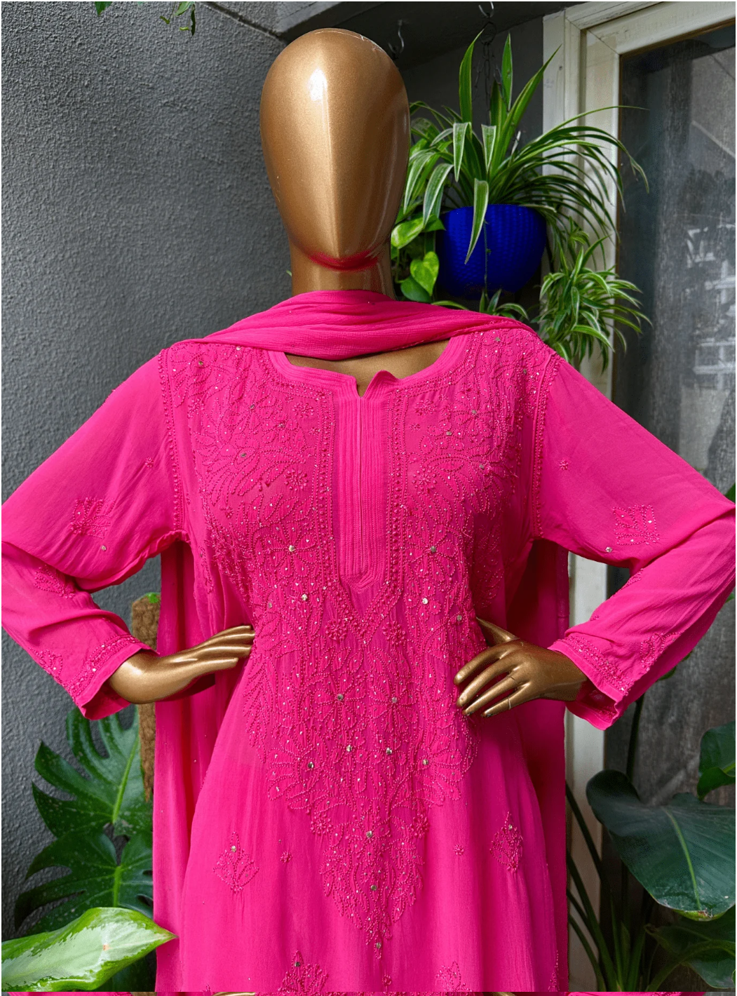 Adila Chikankari Full Jaal Suit Set