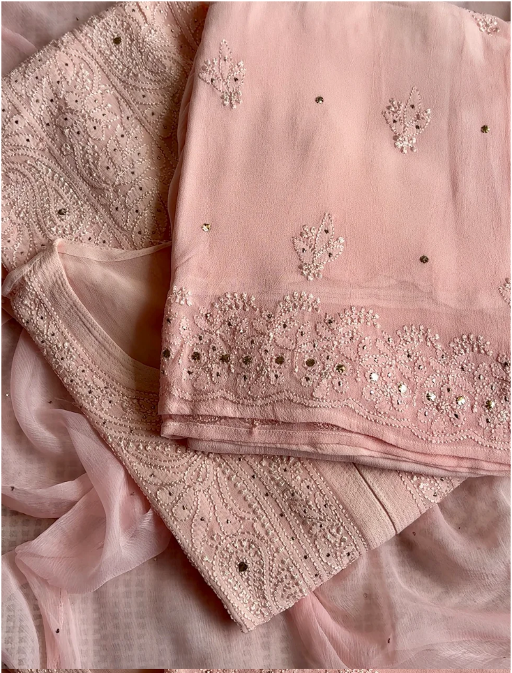 Iva Festive Launch - Premium Viscsoe Chikankari Set