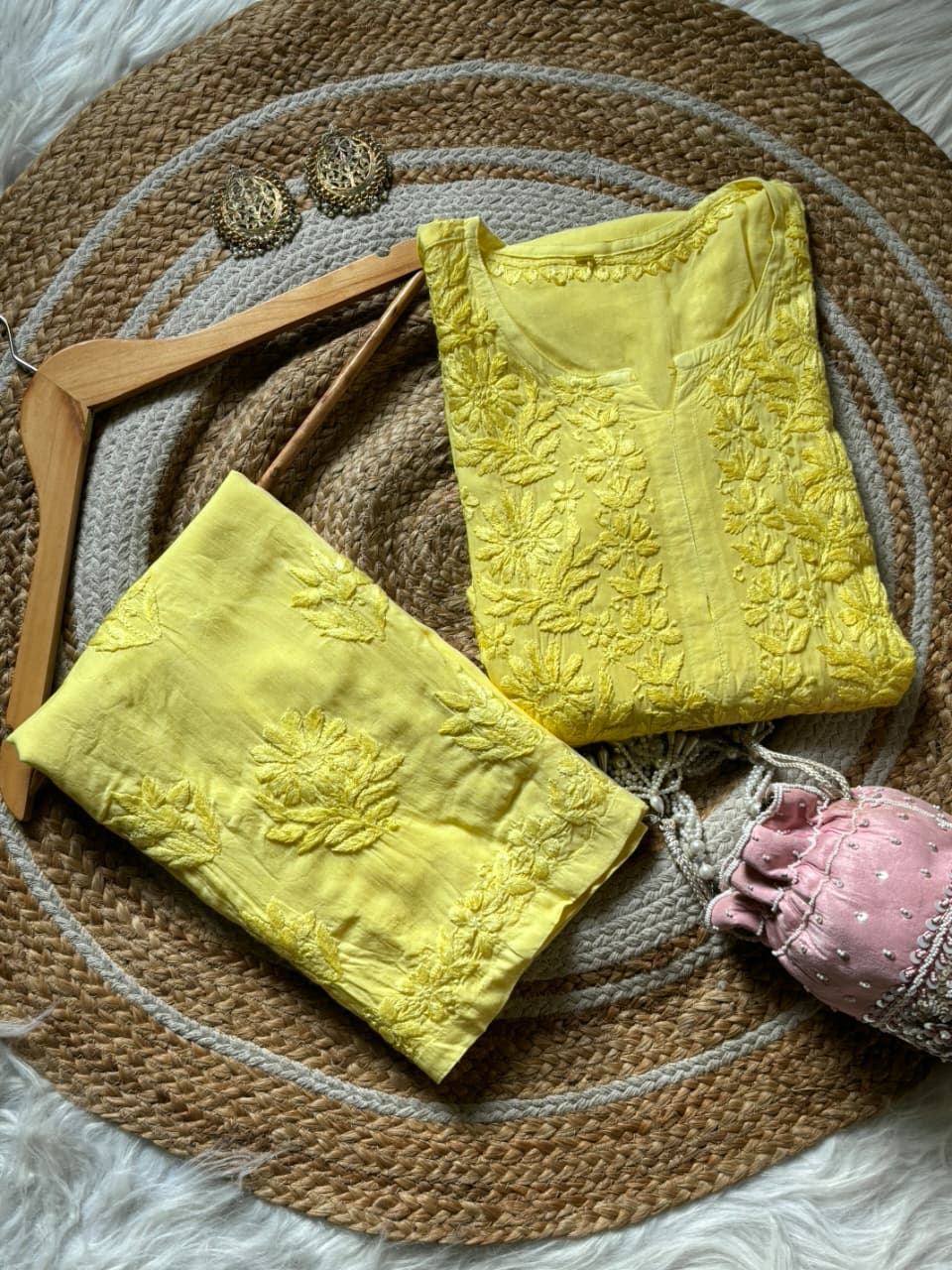 Modal Cotton Kurta Bottom Set
