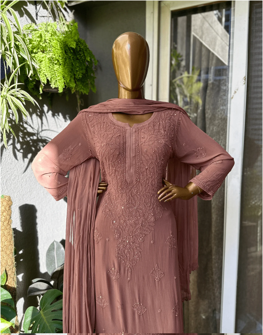 Adila Chikankari Full Jaal Suit Set