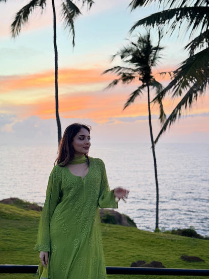 Ishani Krishna Viral Viscsoe 3d Handembroidred Set