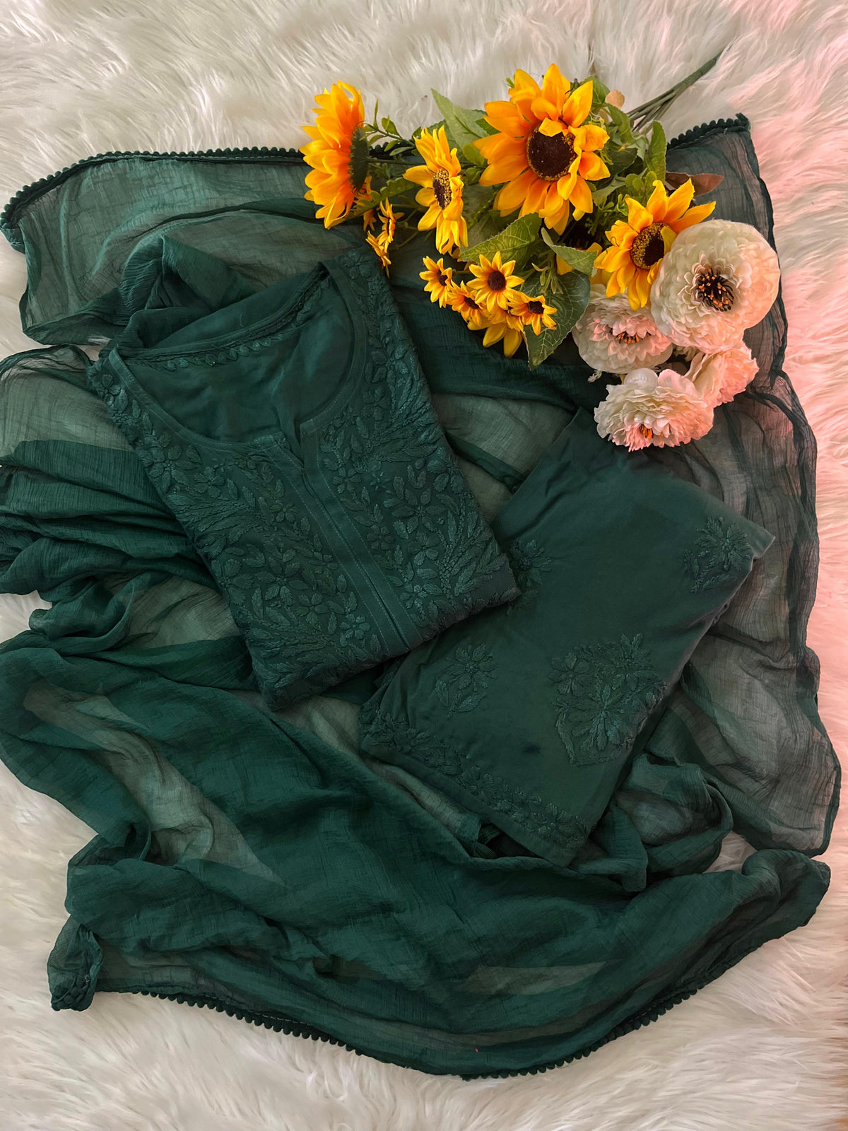 Soft Cotton Chikankari Full set