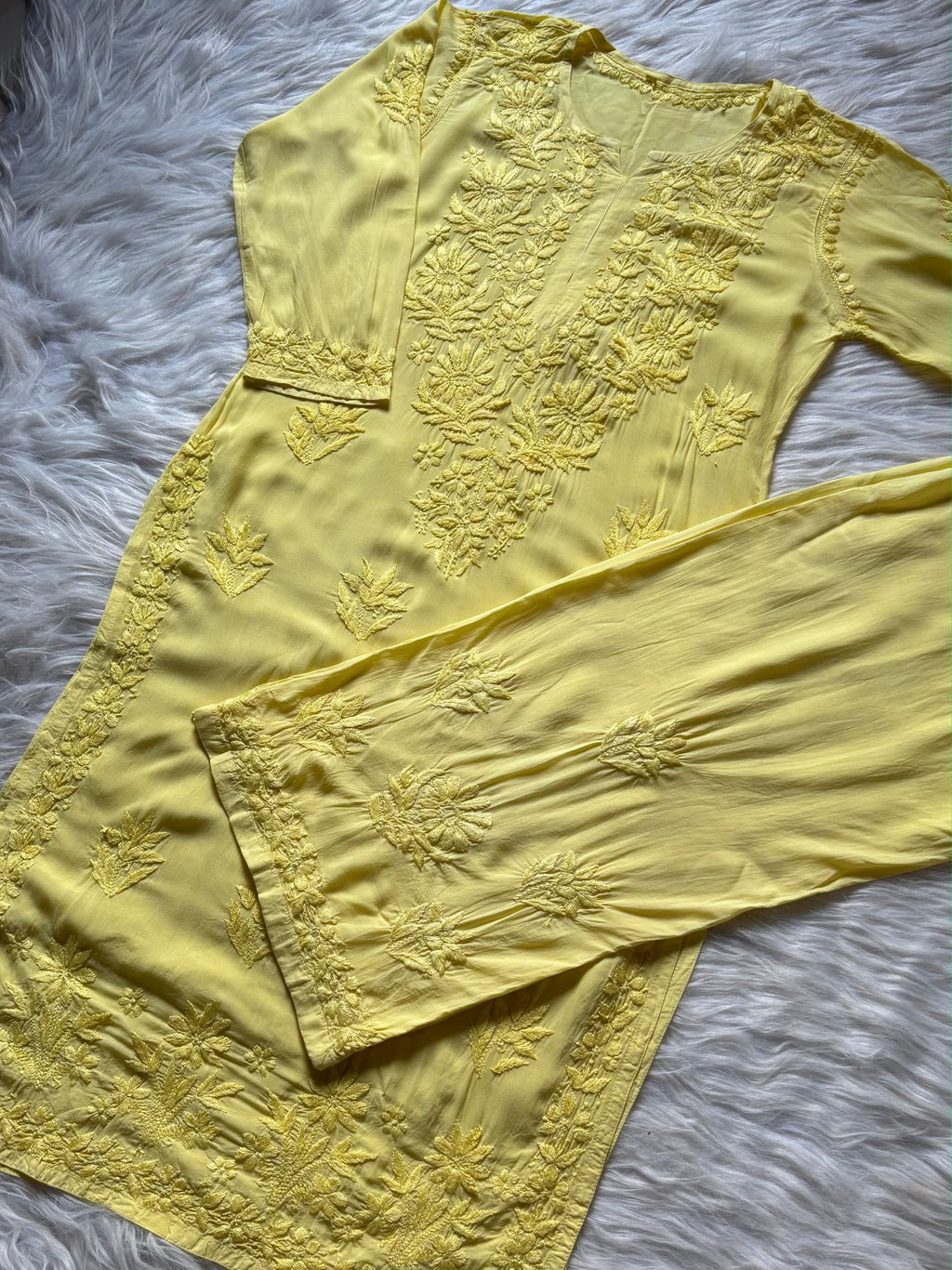 Modal Cotton Kurta Bottom Set