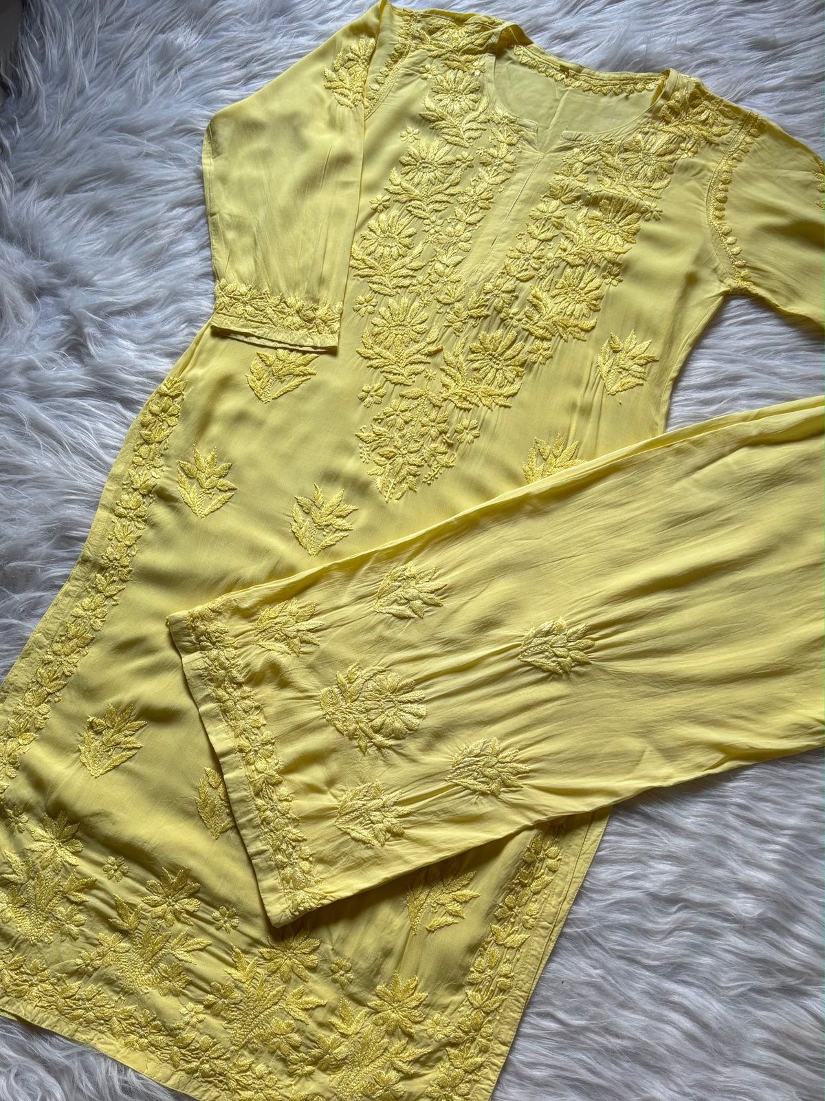 Modal Cotton Kurta Bottom Set