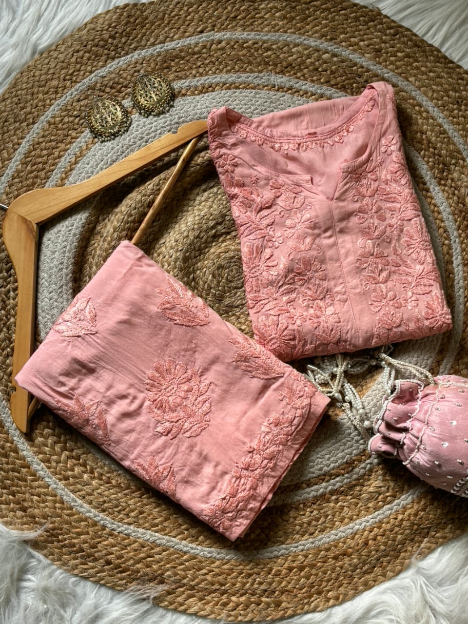 Modal Cotton Kurta Bottom Set