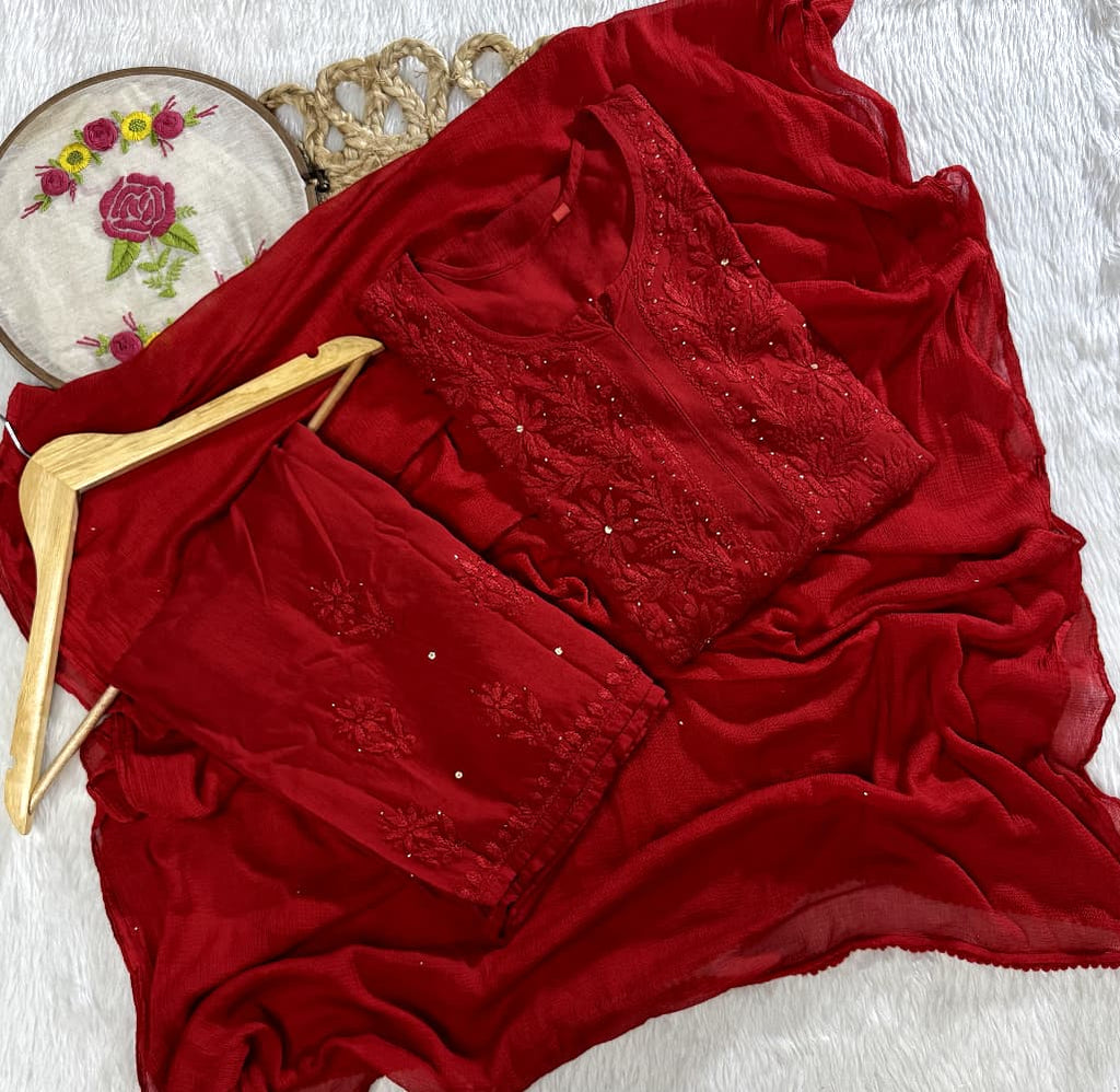 Shifa Soft Reyon Hotseller Mukaish Set
