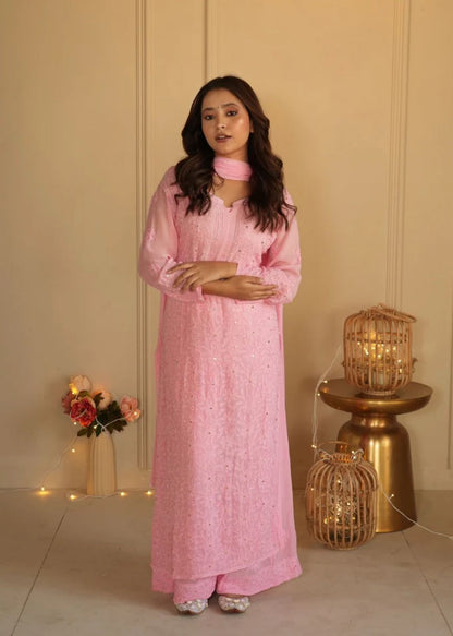 Reshma Premium Viscouse Jaal Mukaish Set