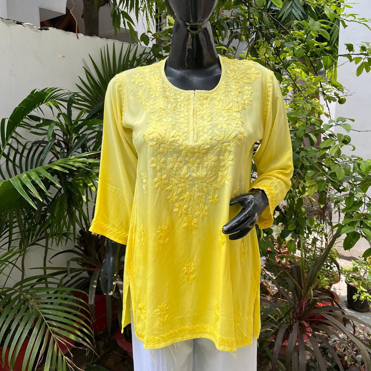 Ombre Short Chikankari Kurti
