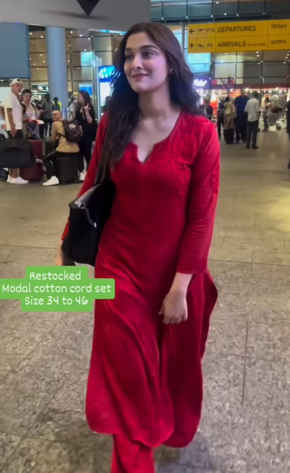 Aayat Best Seller Saiee Red Chikankari Kurta Bottom Set