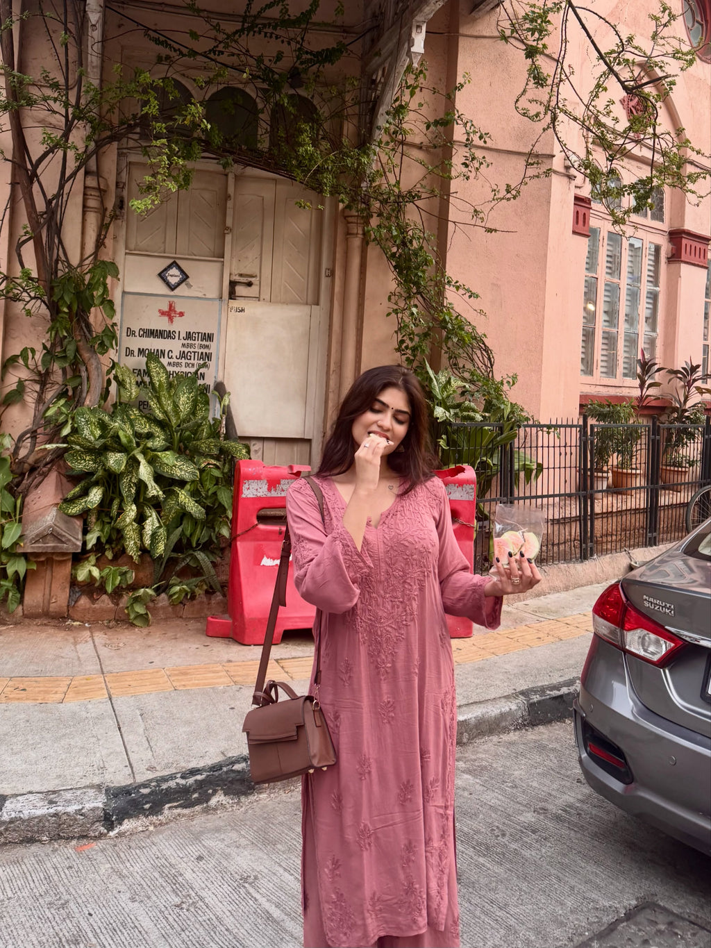 Modal Cotton Chikankari Kurta Bottom Set