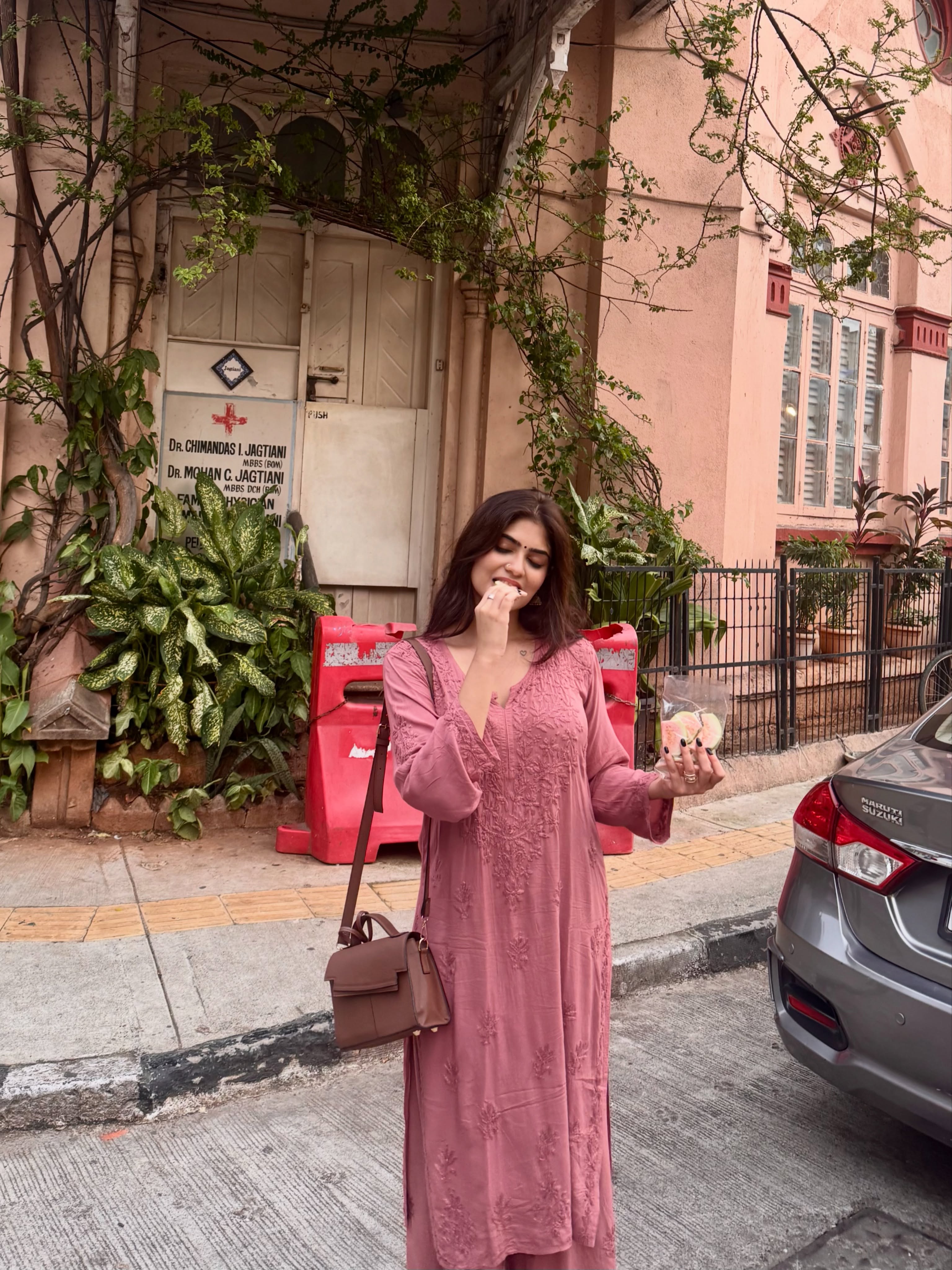 Modal Cotton Chikankari Kurta Bottom Set