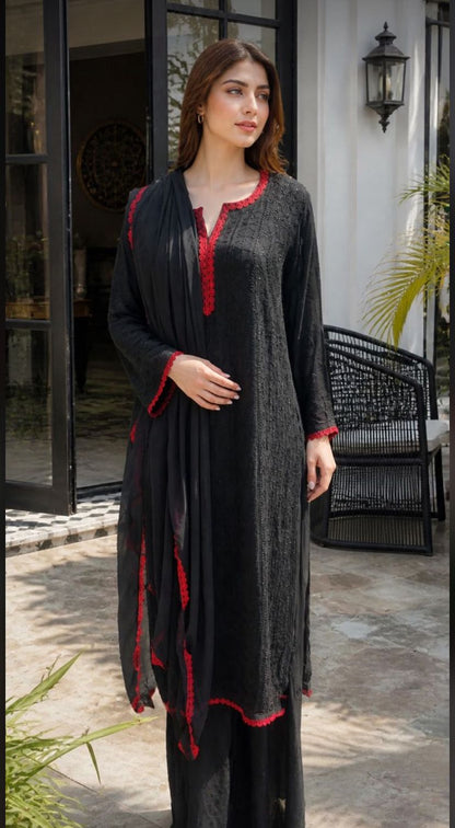 Full Jaal Resham Thread Hand Embroidered Viscose Set
