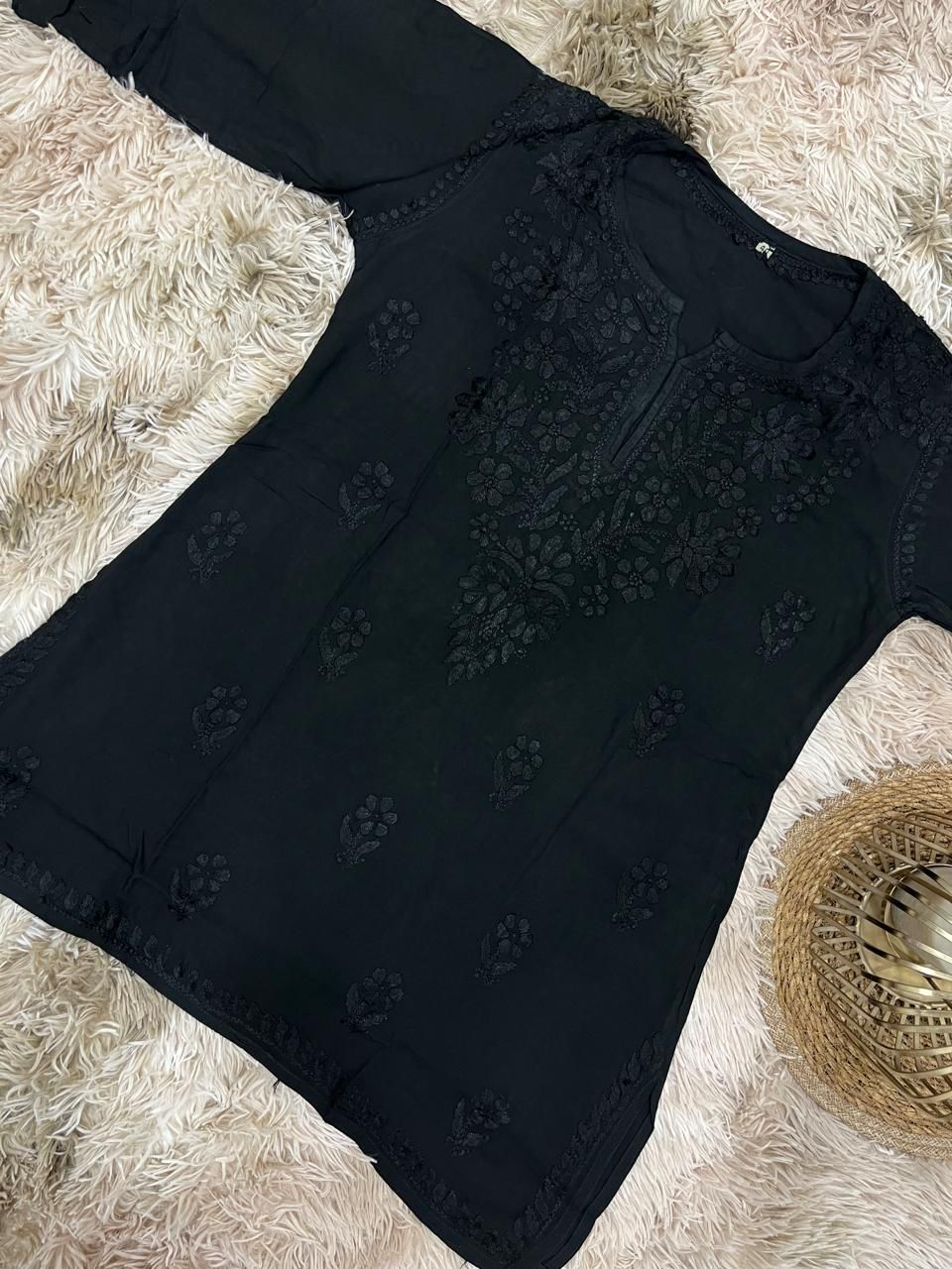 Ombre Short Chikankari Kurti