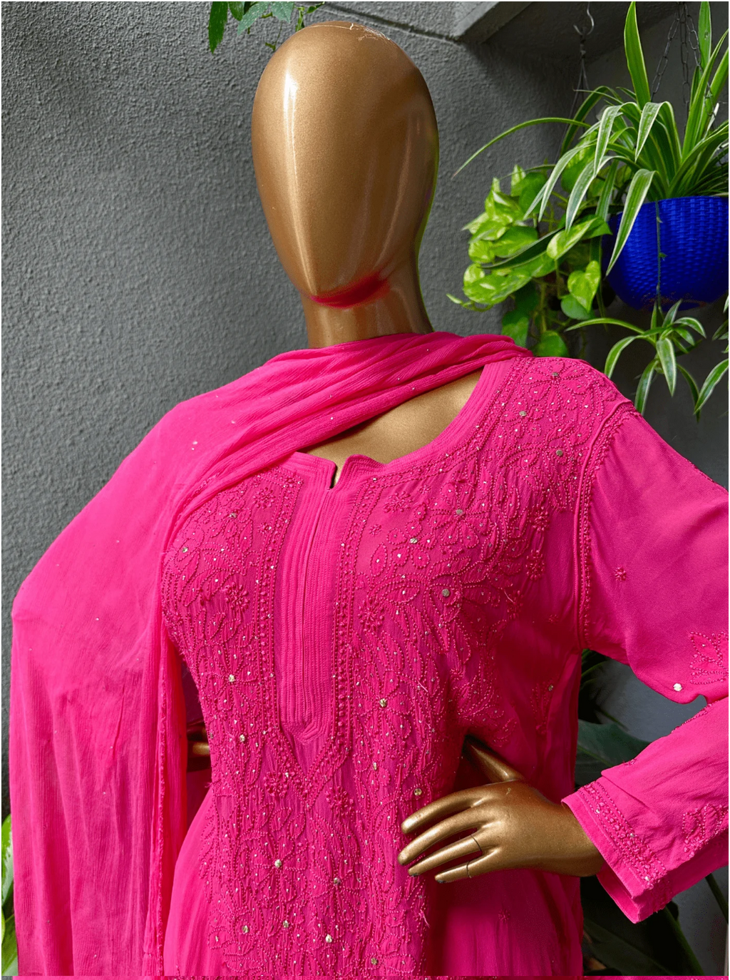 Adila Chikankari Full Jaal Suit Set