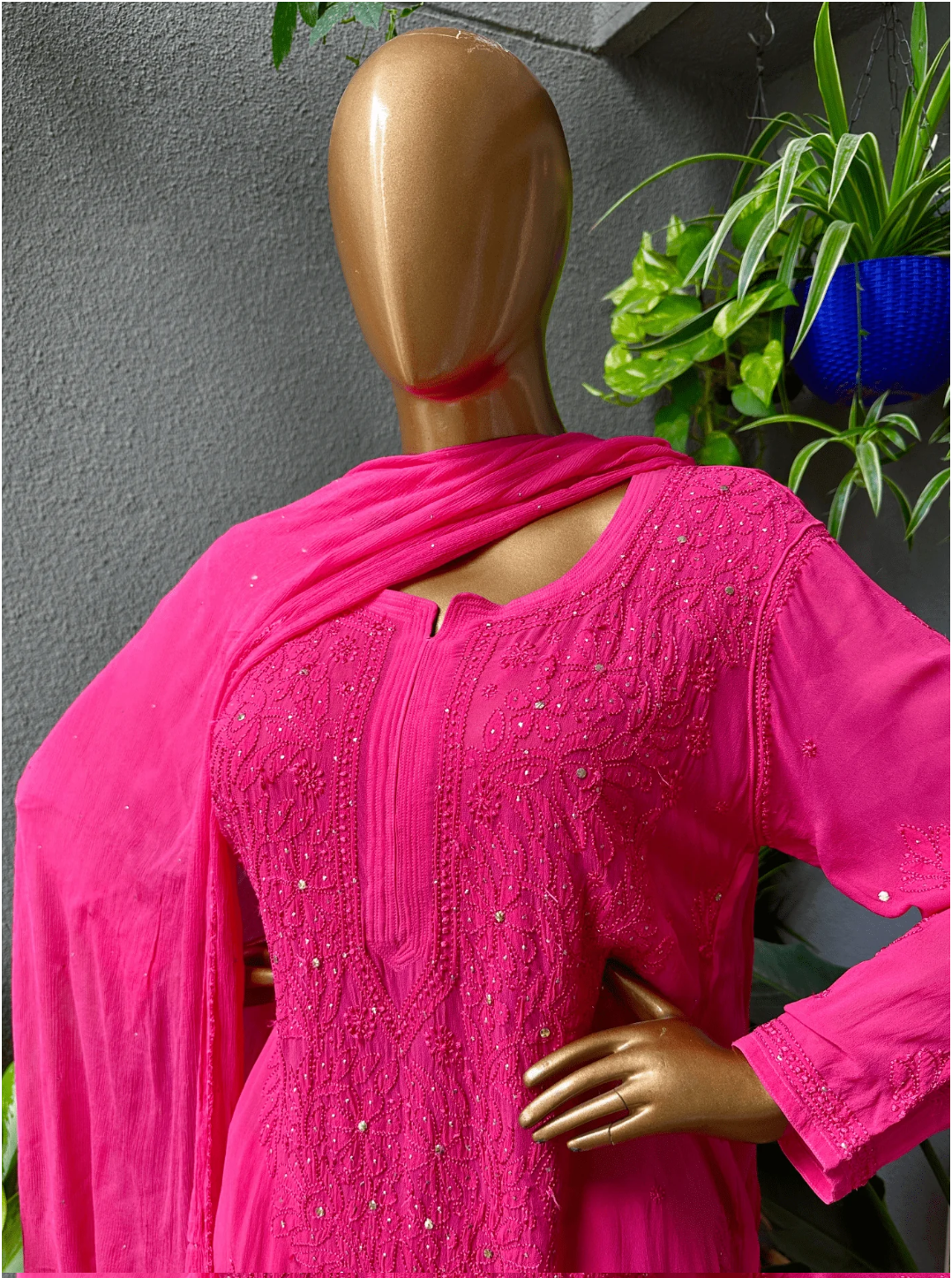 Adila Chikankari Full Jaal Suit Set