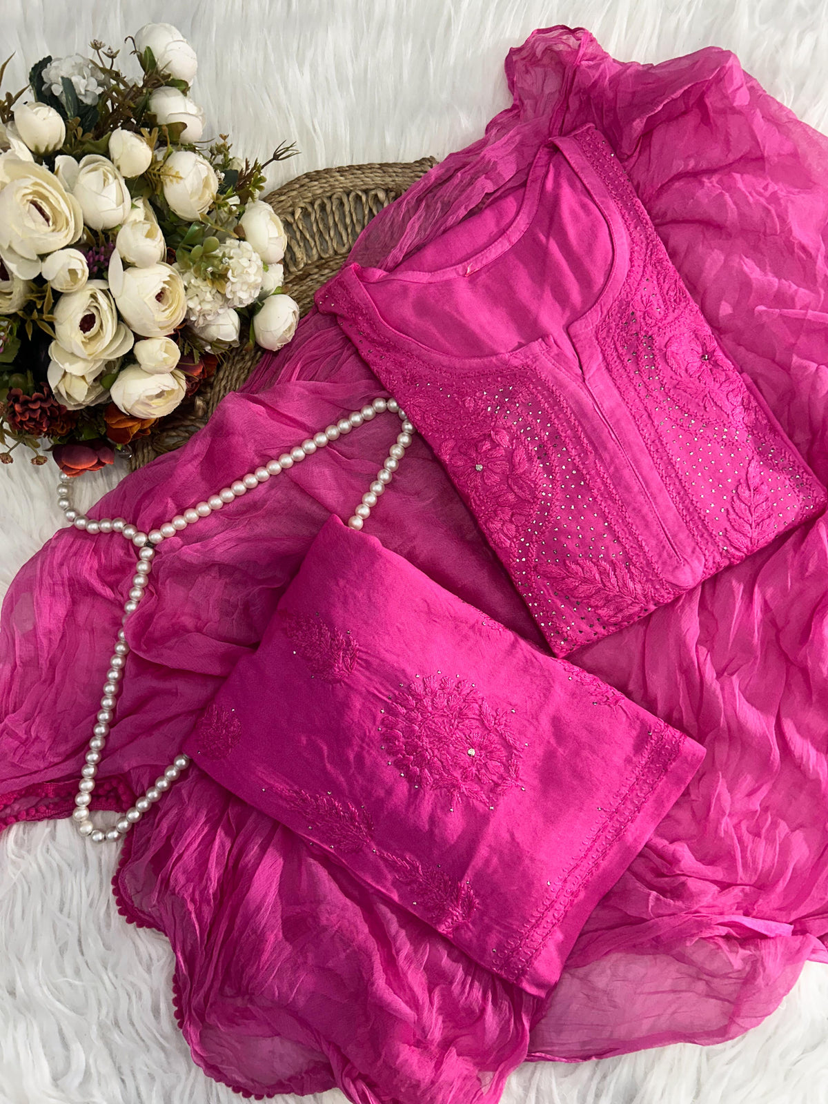 Chandani Premium Soft Rayon Mukaish Work Kurta Set