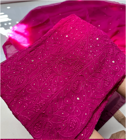 Iva Festive Launch - Premium Viscsoe Chikankari Set