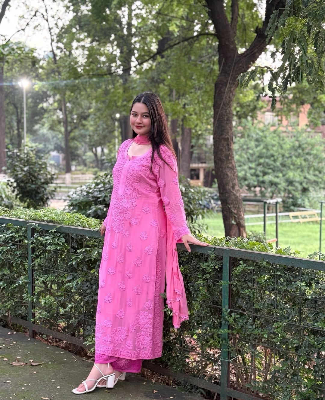 Inayah Pure Viscose Georgette 3D Handembroidred Suit Set