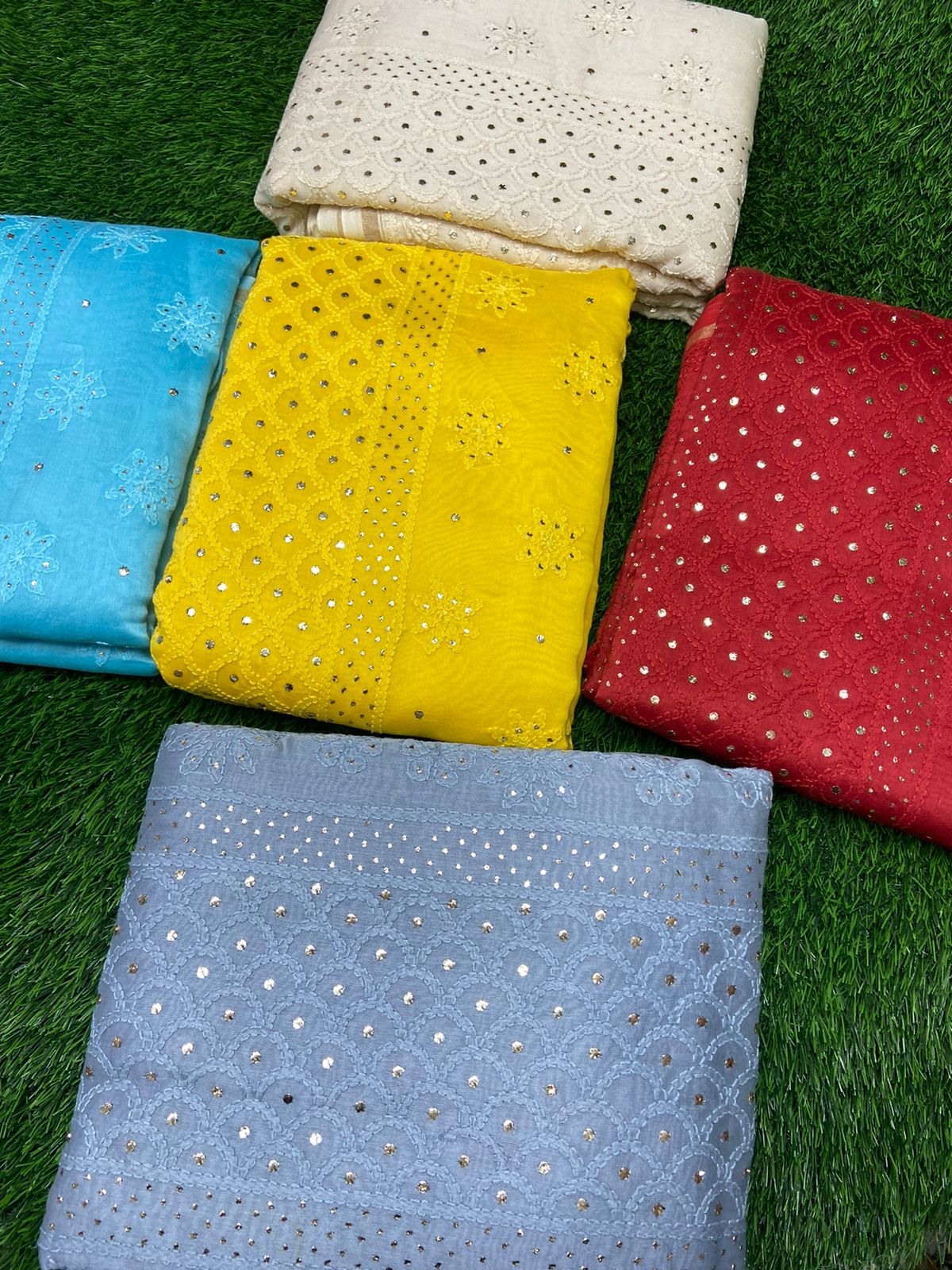 Vidushi Pure Chanderi Chikankari Saree