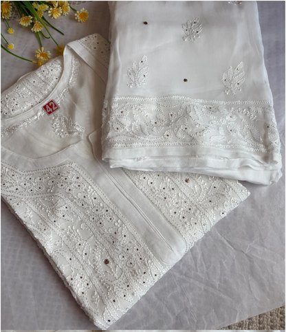 Iva Festive Launch - Premium Viscsoe Chikankari Set