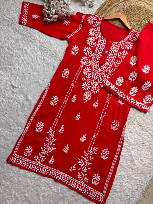 Reyon Cotton Chikankari Cord Set