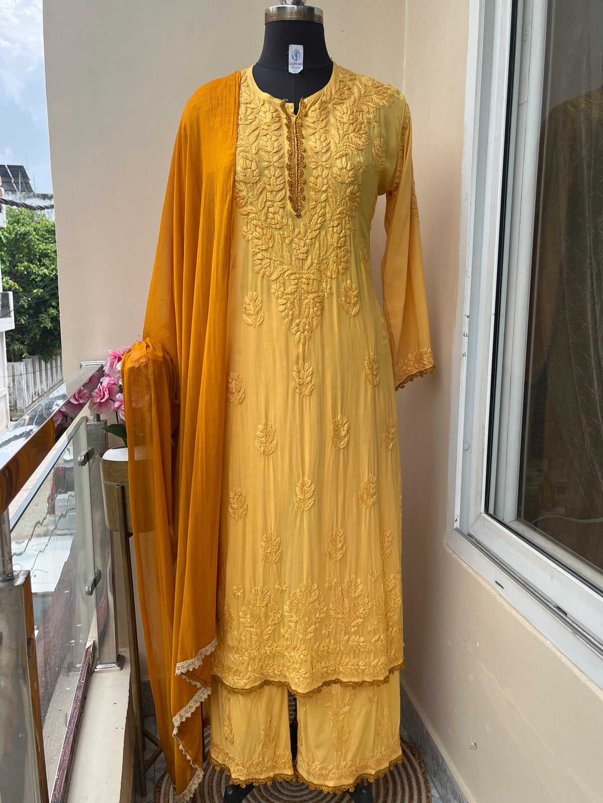 Amaya Modal Cotton Full Set With Lace Pattern