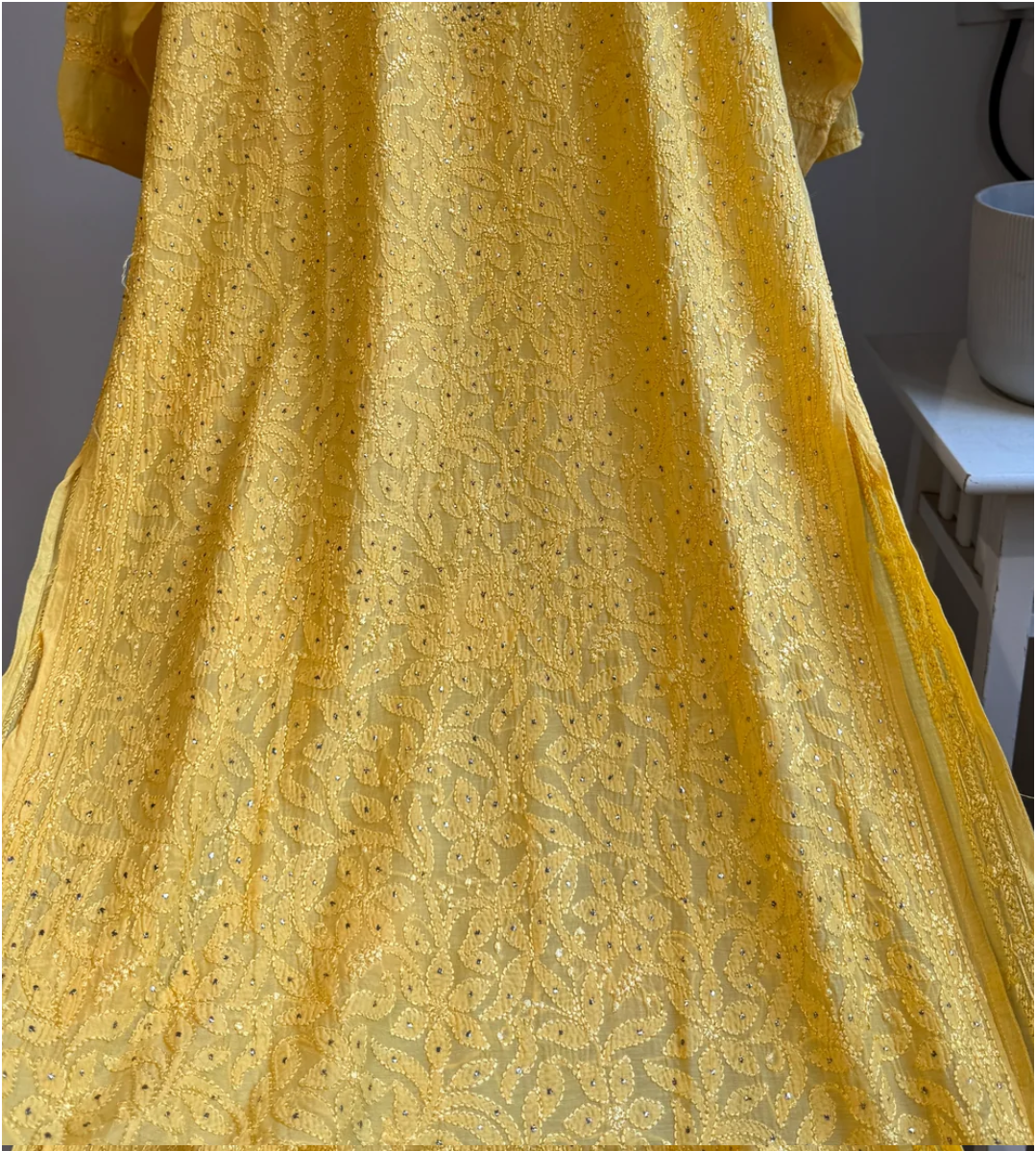 Rosy Pure Viscose Full Jaal Mukaish Set
