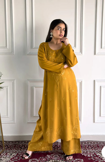 Nethra Reyon Mukaish Chikankari Set
