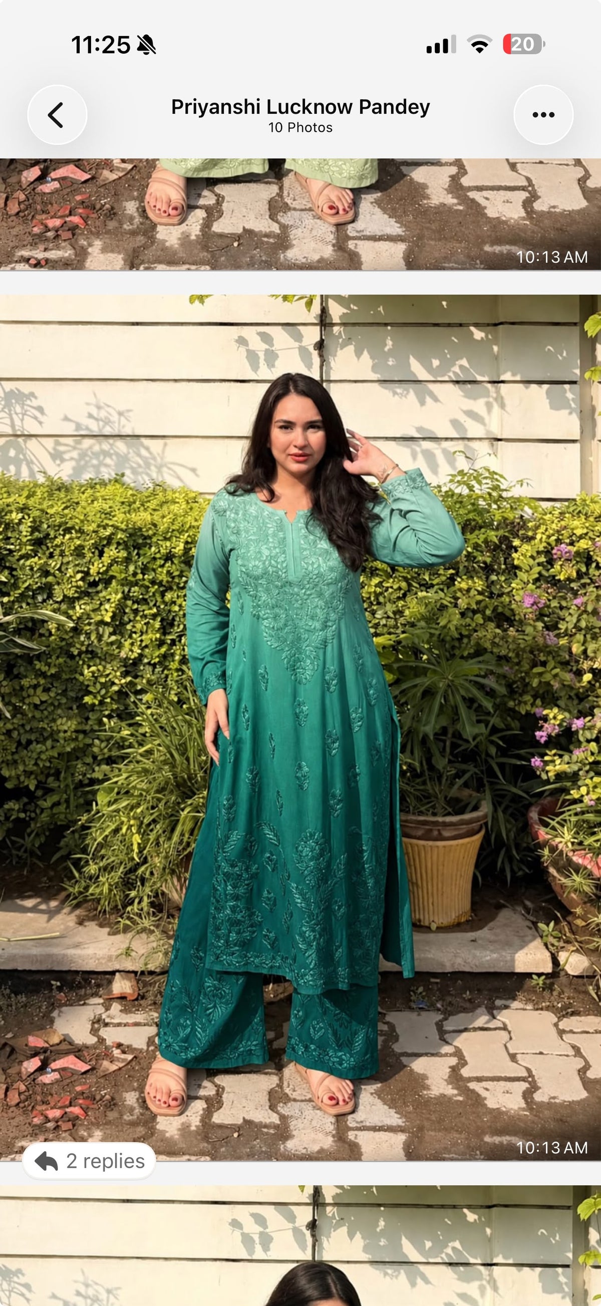 Aakriti Dual Shade Pure Modal Cotton Pastel Chikankari Set
