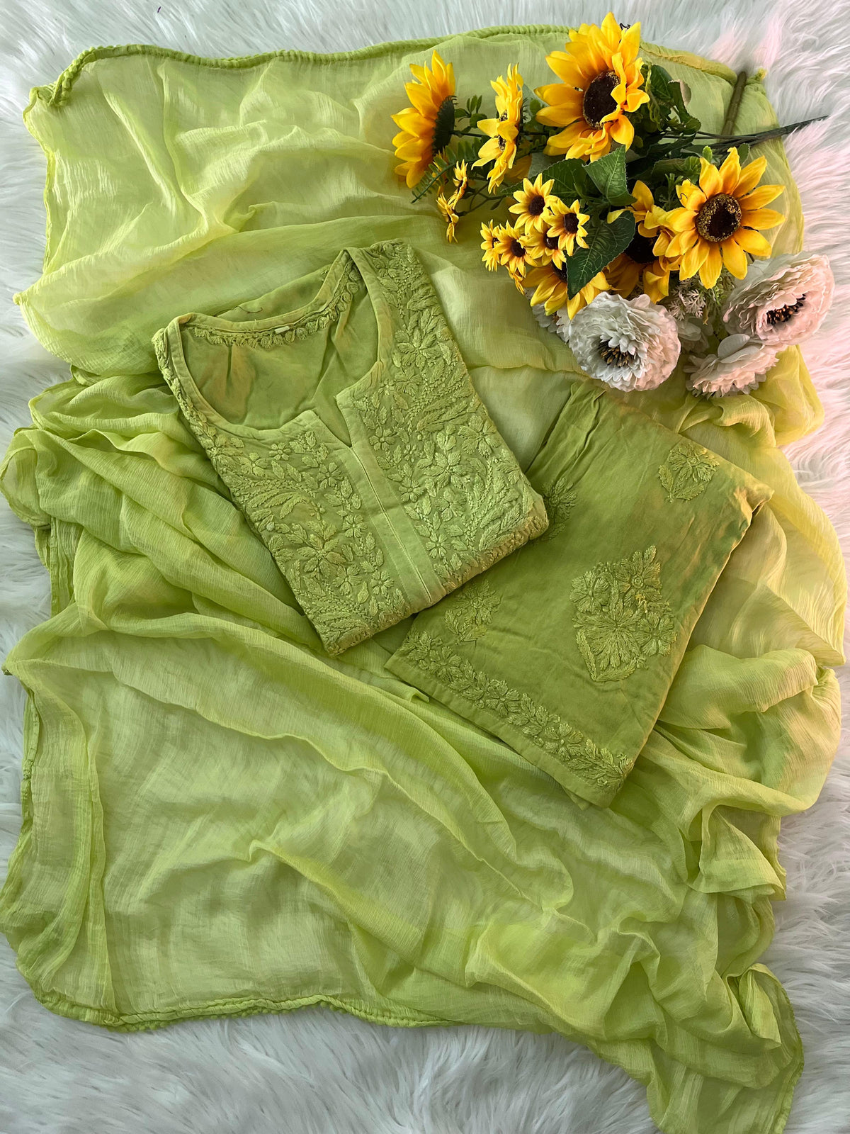 Soft Cotton Chikankari Full set