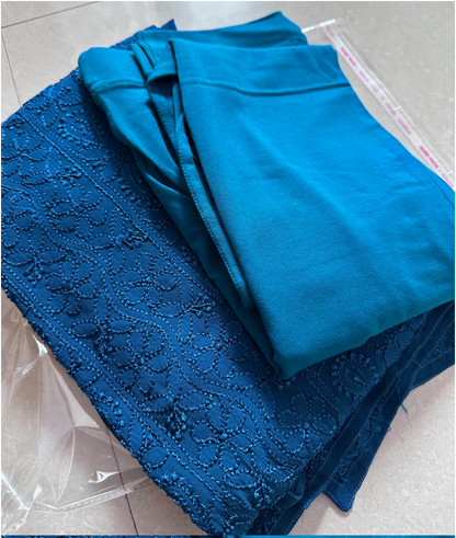 Dia Pure Full Jaal Georgette Fine Chikankari Kurta Set