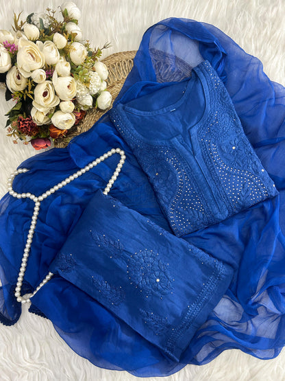 Chandani Premium Soft Rayon Mukaish Work Kurta Set