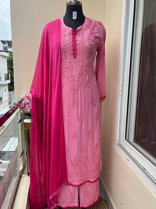 Amaya Modal Cotton Full Set With Lace Pattern