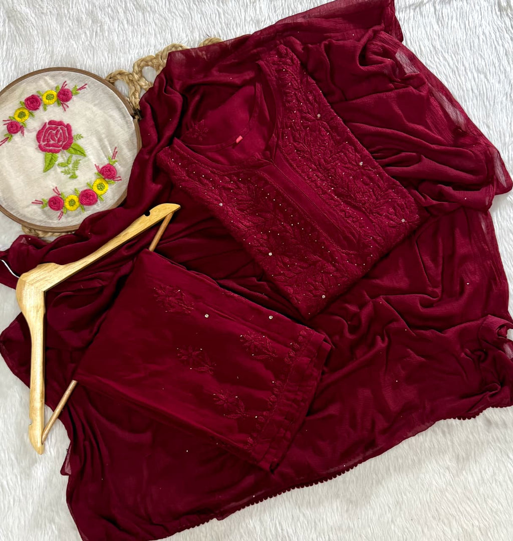 Shifa Soft Reyon Hotseller Mukaish Set