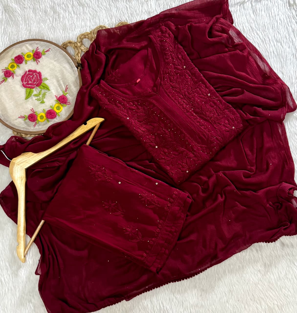 Shifa Soft Reyon Hotseller Mukaish Set