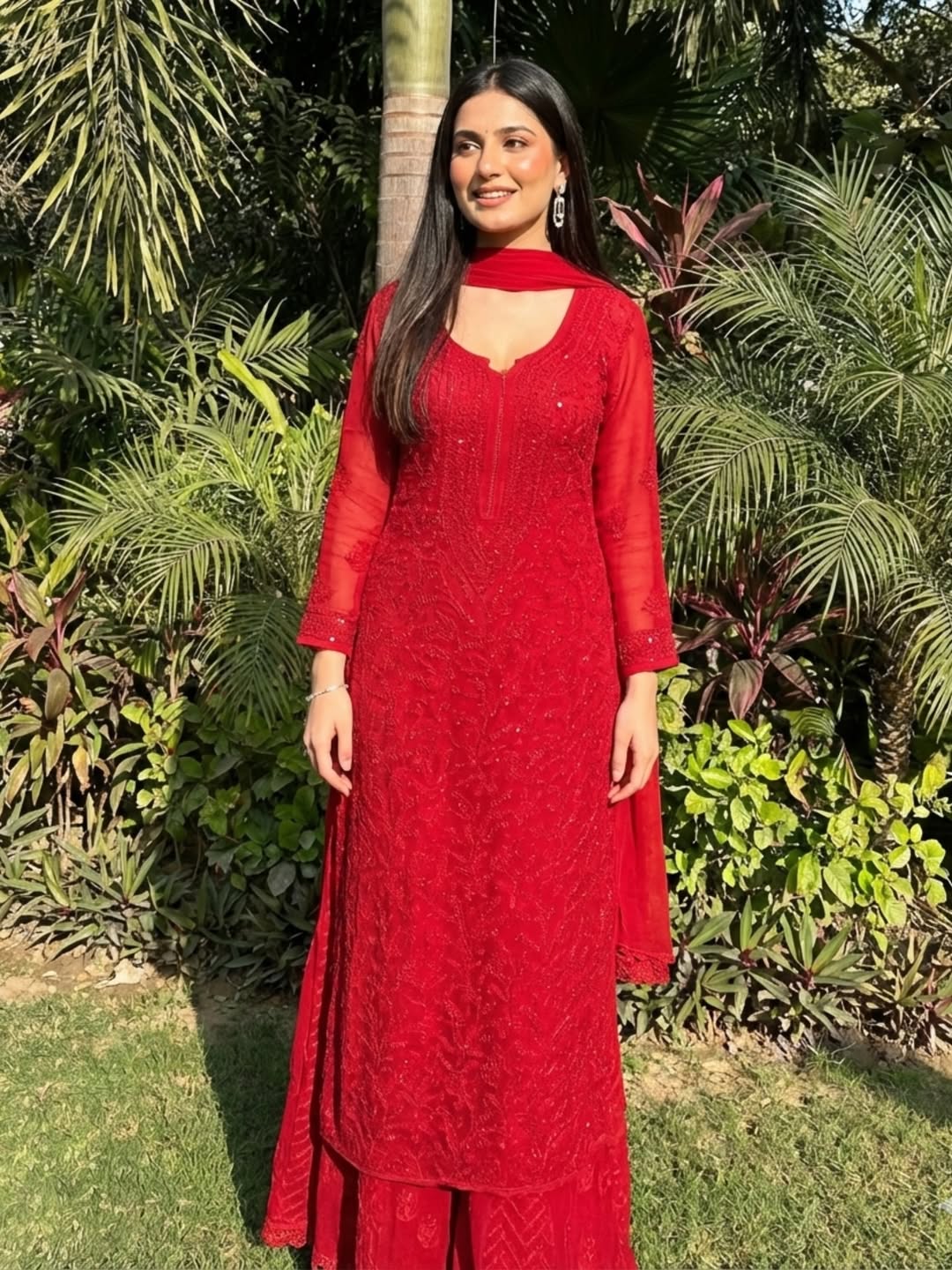 Mira Premium Viscouse Chikankari Suit Set