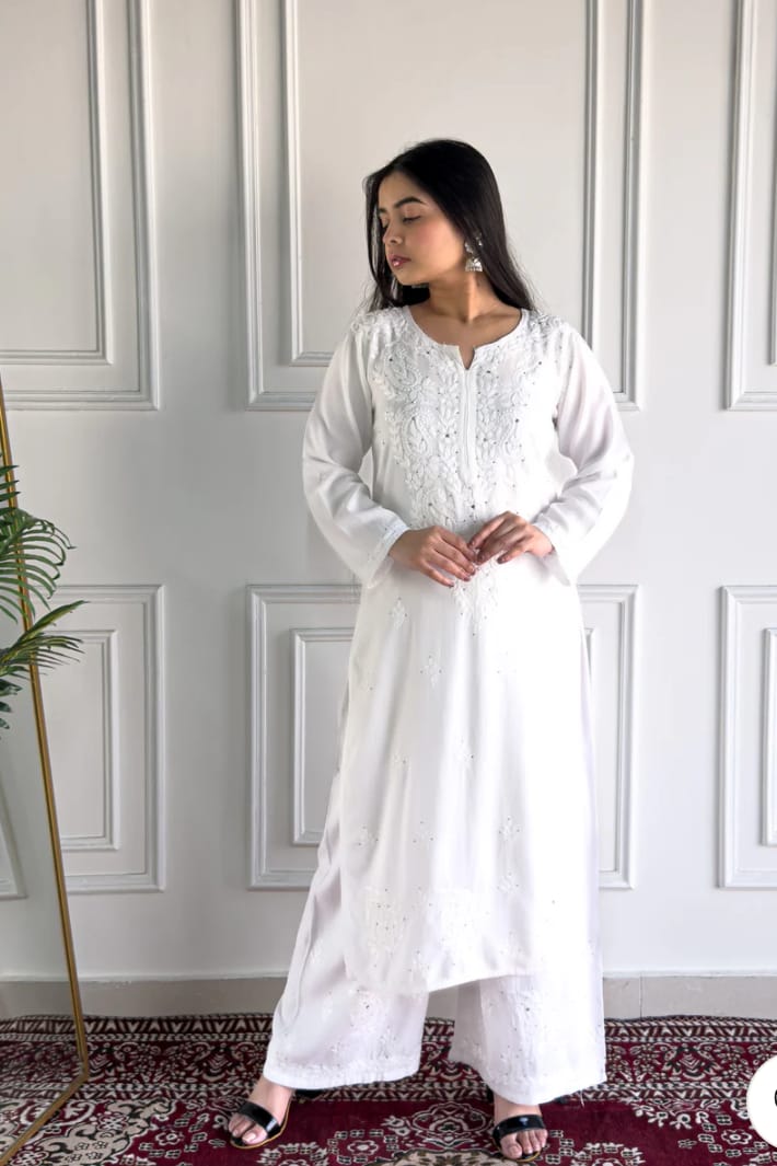 Nethra Reyon Mukaish Chikankari Set