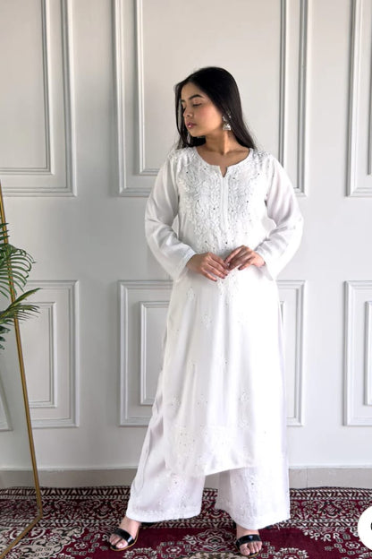Nethra Reyon Mukaish Chikankari Set
