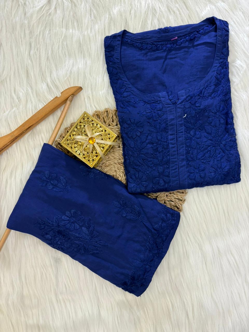 Nyra Modal cotton chikankari Co-ord set