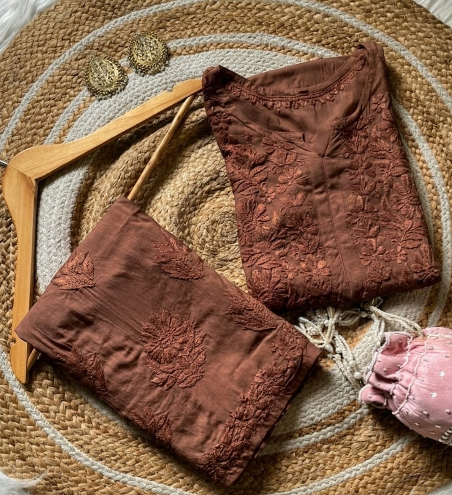 Modal Cotton Kurta Bottom Set
