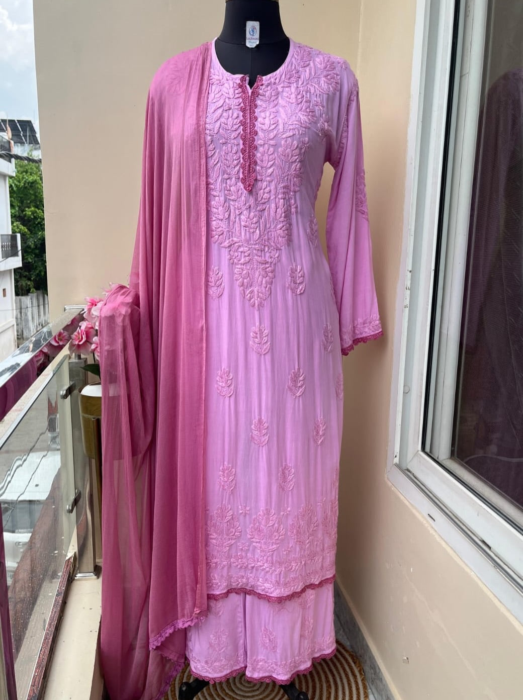Amaya Modal Cotton Full Set With Lace Pattern