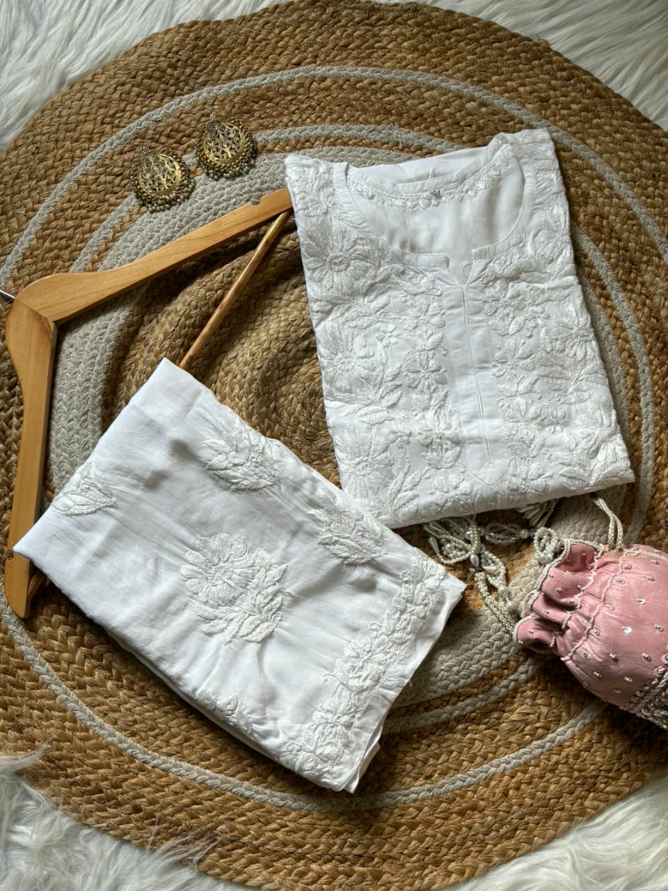 Modal Cotton Kurta Bottom Set