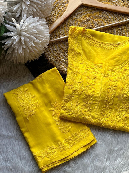 Modal Cotton Chikankari Cord Set