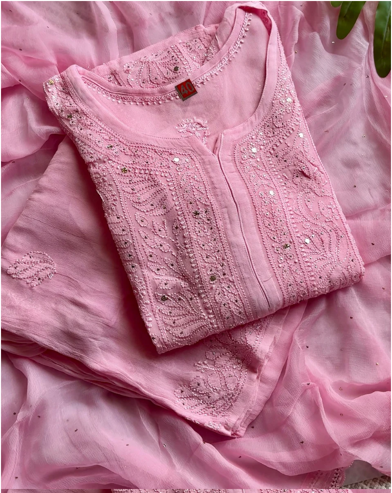 Iva Festive Launch - Premium Viscsoe Chikankari Set