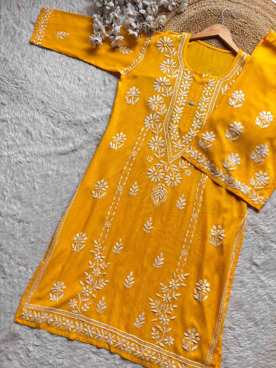 Reyon Cotton Chikankari Cord Set