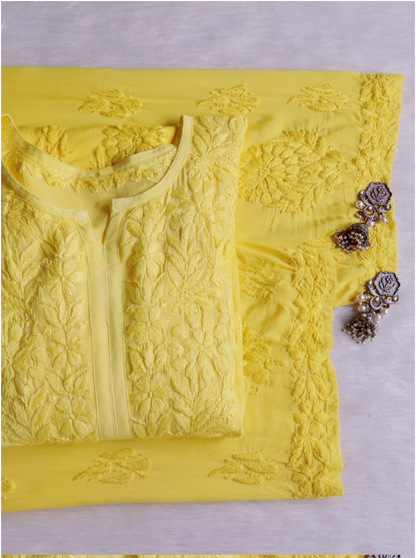 Nyra Modal cotton chikankari Co-ord set