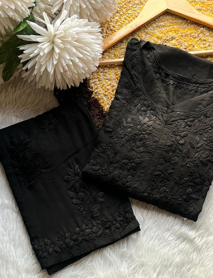Modal Cotton Chikankari Cord Set